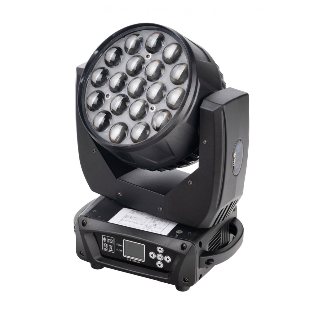 ML19W Моторизированная световая "голова", RGBW, LED 19х15Вт, Bi Ray