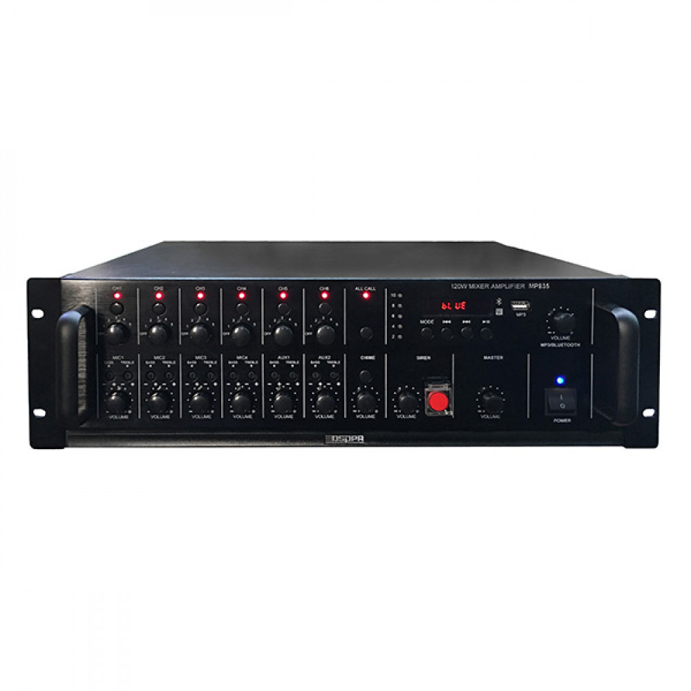 MP835 Микшер усилитель мощности трансляционный, 350Вт, DSPPA