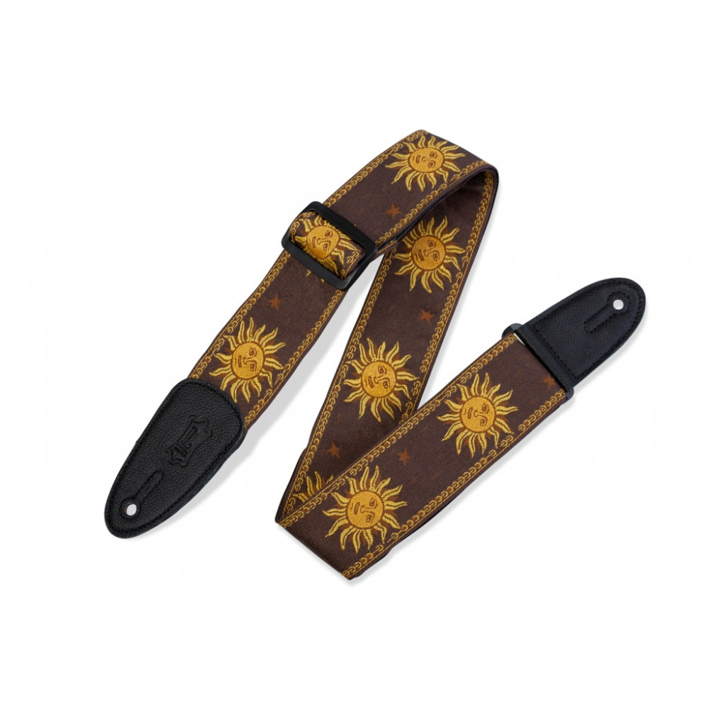 MPJG-SUN-BRN Print Series Ремень для гитары, тканый, солнце/коричневый, Levy's