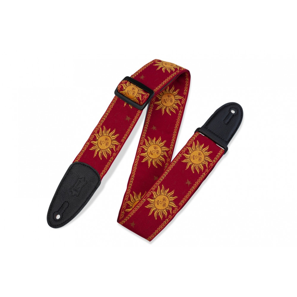 MPJG-SUN-RED Print Series Ремень для гитары, тканый, солнце/красный, Levy's