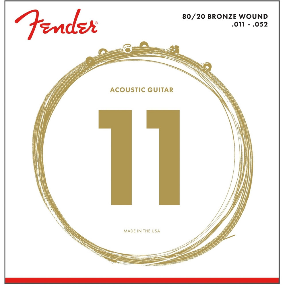 FENDER STRINGS NEW ACOUSTIC 70CL 80/20 BRONZE 11-52