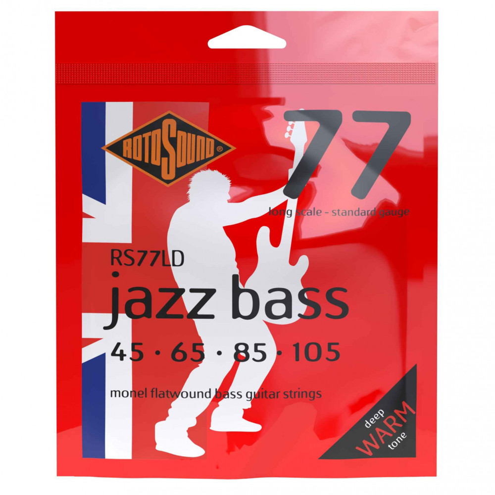 ROTOSOUND RS77LD JAZZ BASS FLATWOUND STRINGS MONEL