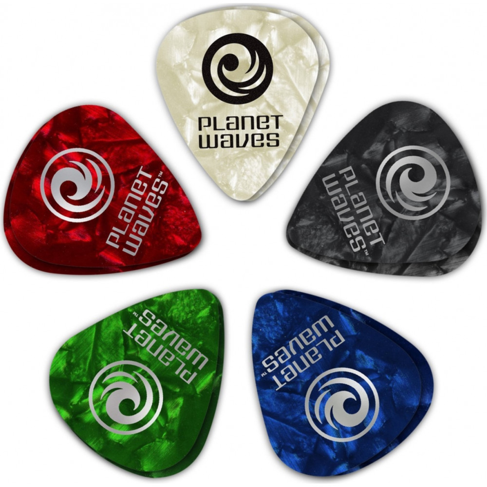 PLANET WAVES 1CAP4-10 Assorted Pearl Celluloid Medium