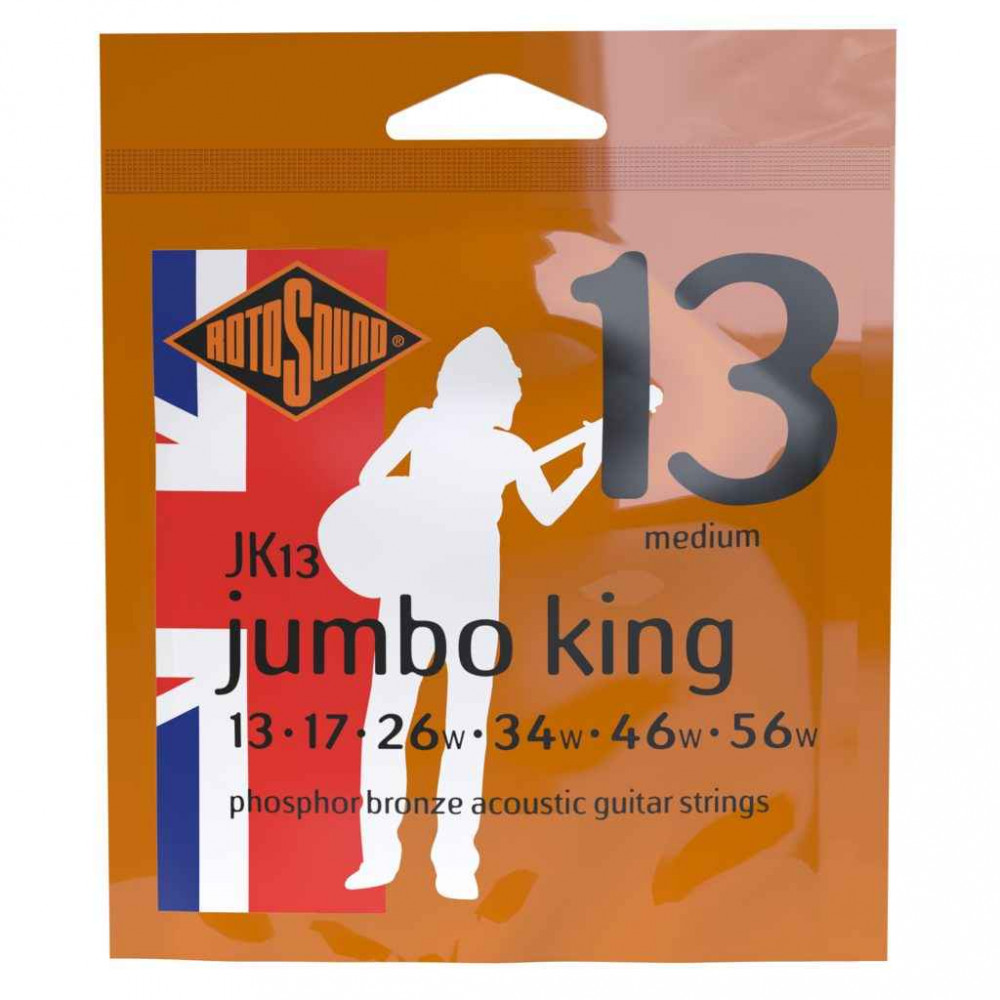 Комплект струн для акустической гитары ROTOSOUND JK13 PHOSPHOR BRONZE 13 17 26 34 46 56