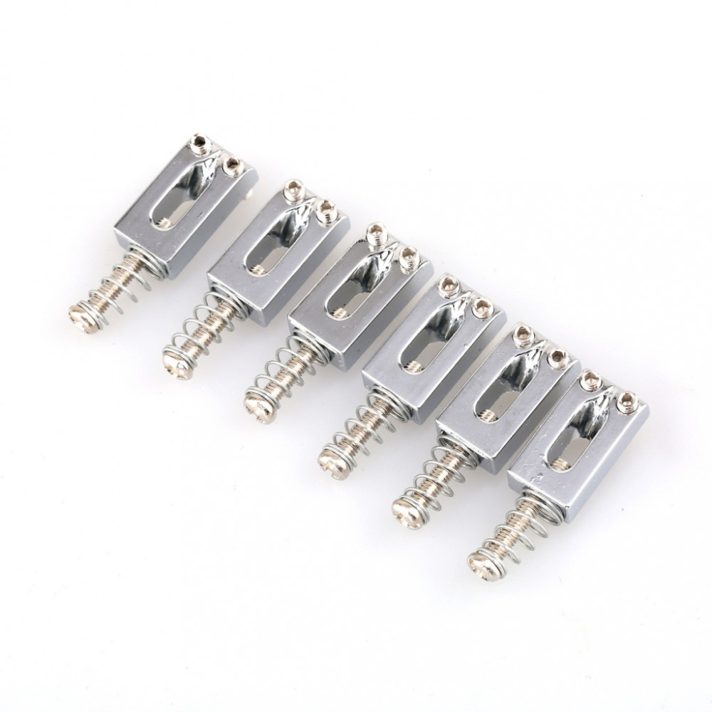 MX0884CR-6 Комплект седел для электрогитары (6шт), хром, Musiclily