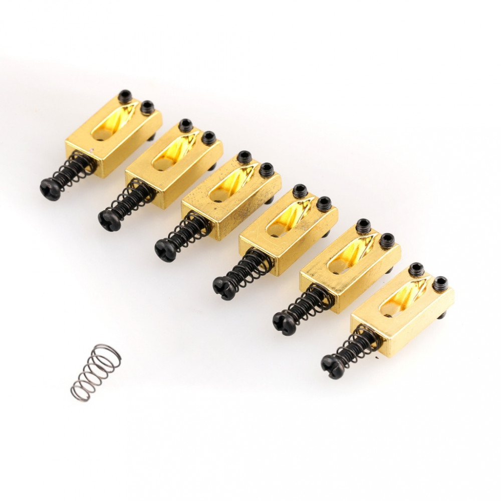 MX0884GD-6 Седло для электрогитары, золото, 6шт, Musiclily