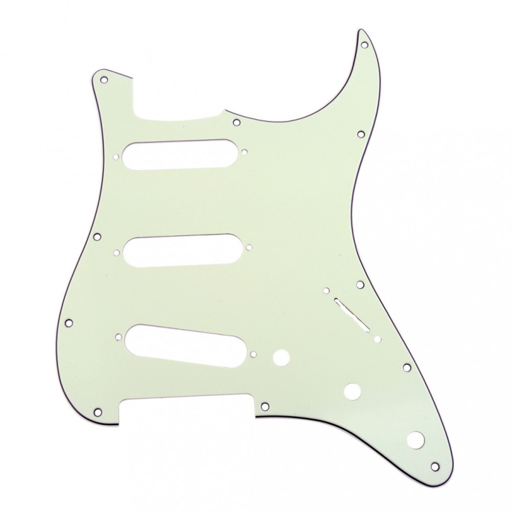 MX1148IV Пикгард для гитары Fender Stratocaster SSS, 3 слоя, слоновая кость, Musiclily