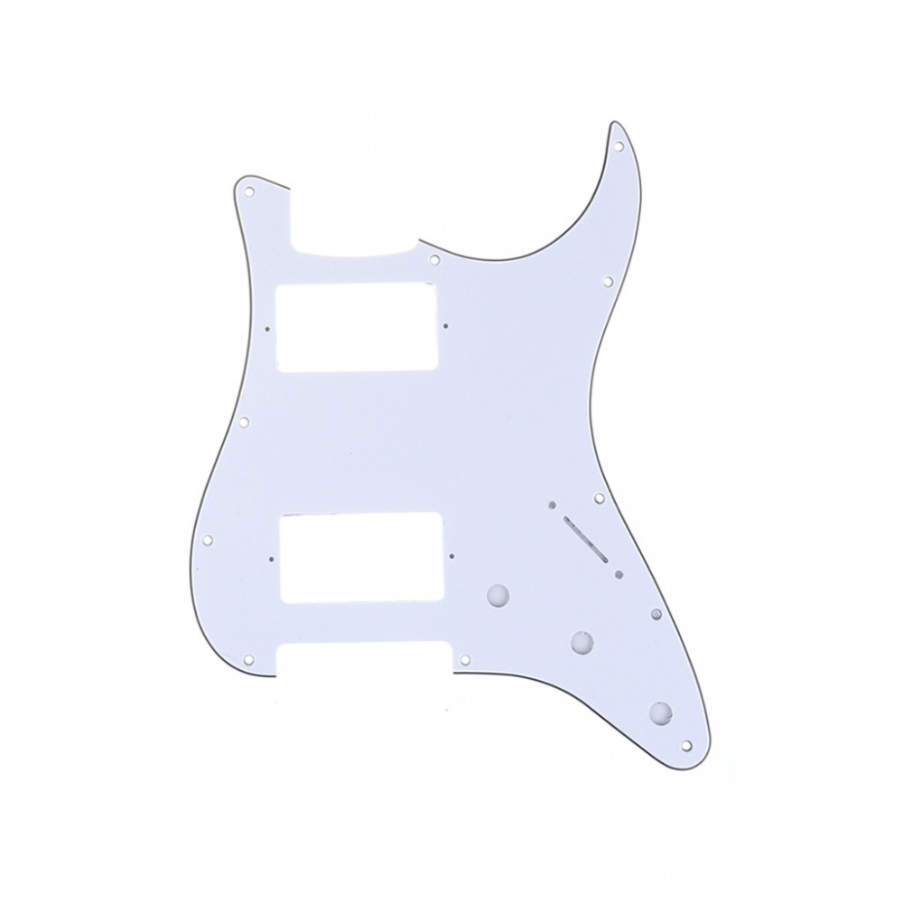 MX1379WH Пикгард для электрогитары Fender Stratocaster HH, 3 слоя, белая, Musiclily