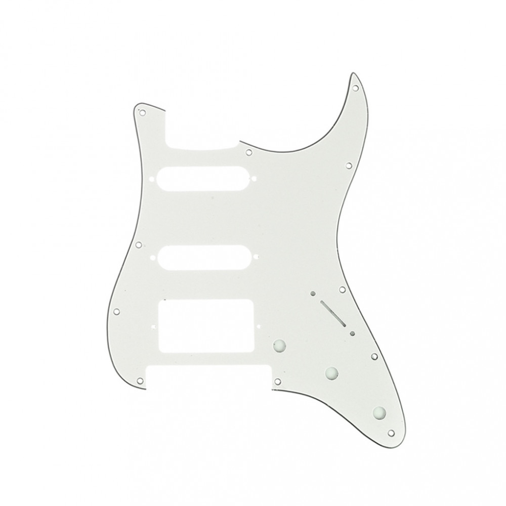 MX1380AW Пикгард для гитары Fender Stratocaster HSS, 3 слоя, белая, Musiclily