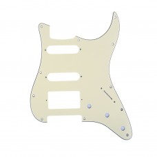 MX1382CM Пикгард для гитары Fender Stratocaster HSS, 3 слоя, кремовая, Musiclily