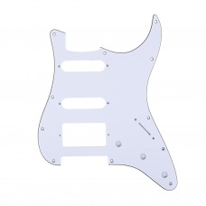 MX1382WH Пикгард для гитары Fender Stratocaster HSS, 3 слоя, белая, Musiclily