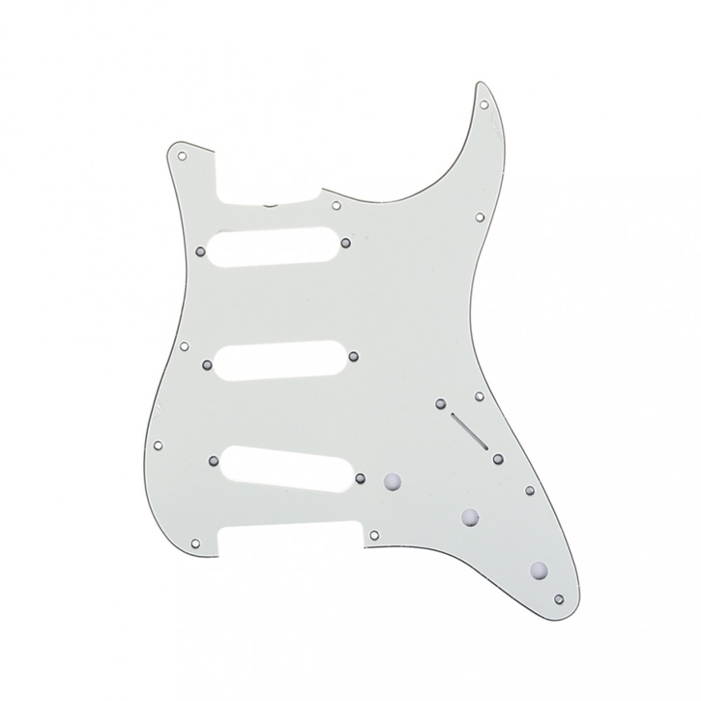 Пикгард для гитары Musiclily MX1388AW, Fender Stratocaster SSS, 3 слоя, белая