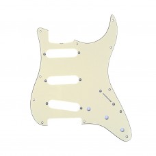 MX1388CM Пикгард для гитары Fender Stratocaster SSS, 3 слоя, кремовая, Musiclily