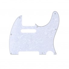 MX1400WP Пикгард для гитары Telecaster, 4 слоя, цвет белый жемчуг, Musiclily