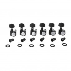 MX1510BK-6 Колки для гитары, 6л, локовые, черные, Musiclily