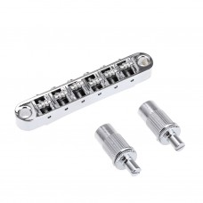MX1707CR Бридж Tune-O-Matic роликовый для Les Paul, хром, Musiclily