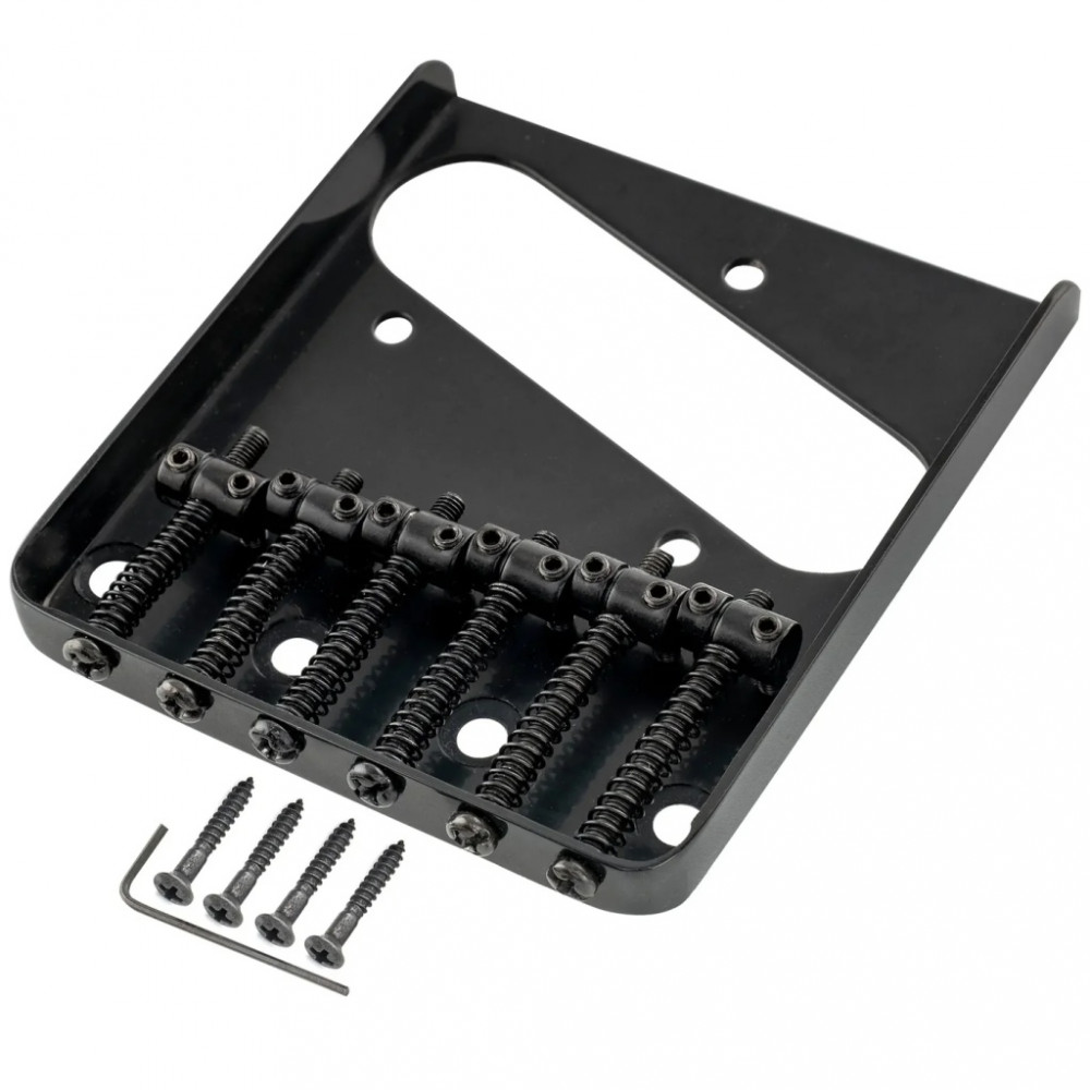 MX1841BK Бридж для электрогитары Tele, черный, Musiclily