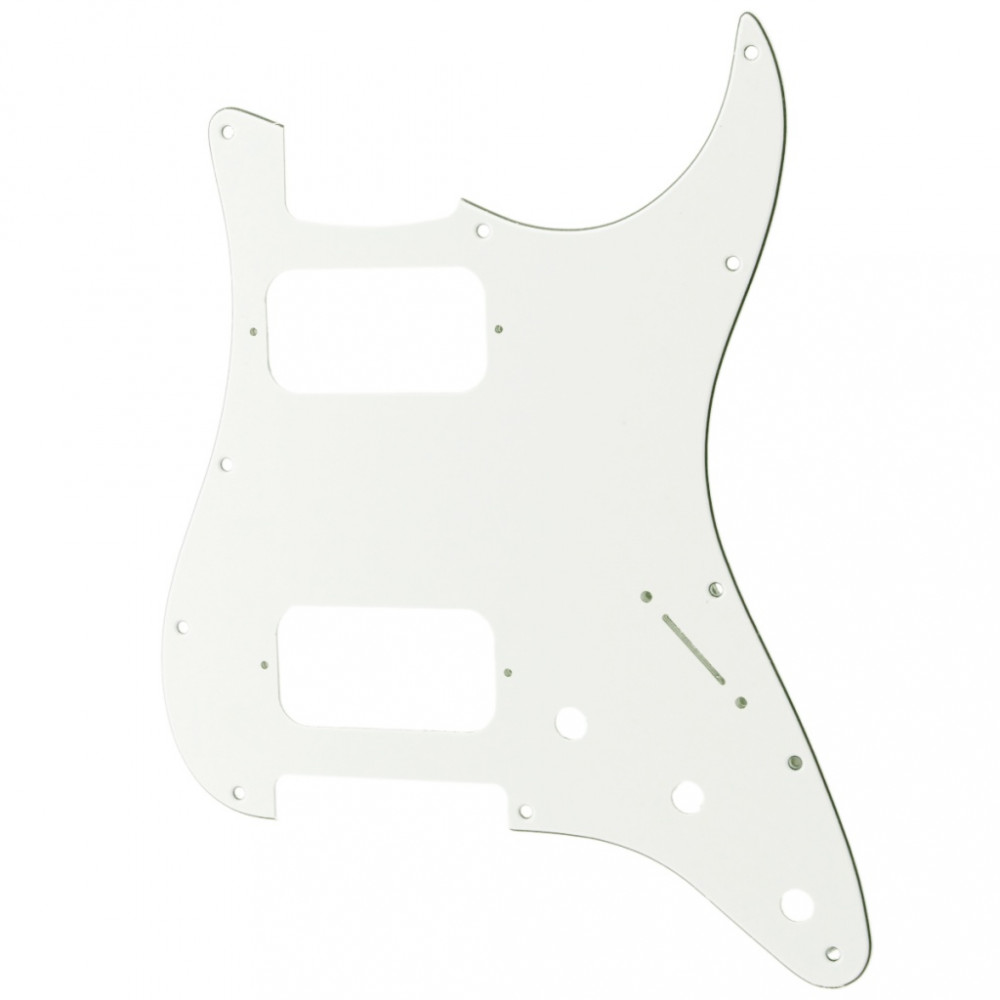 MX2248WH Пикгард для электрогитары Fender Stratocaster HH, 3 слоя, белая, Musiclily