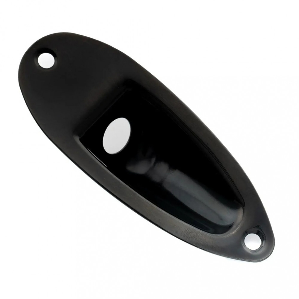 MX2640BK Накладка выходного разъема гитары Strat, черная, Musiclily
