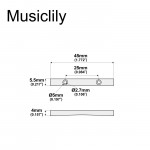 Ретейнер для 5-струнной бас-гитары Musiclily MX2718BK, черный, 1 шт