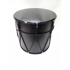 MZ-B11carbonKB Барабан кавказский 11", чёрный карбон, с клееной черной мембраной РЕТ, в чехле, MEZZO