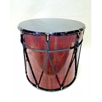 Барабан кавказский MEZZO MZ-B12''LwcherKB, 12", красный лак, клееная черная мембрана, в чехле