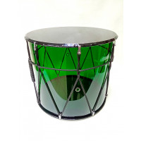 Барабан кавказский MEZZO MZ-B13GplexKB, 13", зеленый прозрачный, черные мембраны, с чехлом