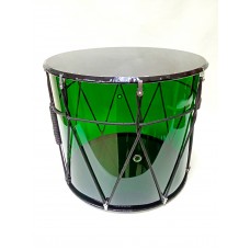 MZ-B13GplexKB Барабан кавказский 13", зеленый прозрачный, черные мембраны, с чехлом, MEZZO