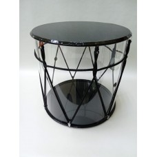 MZ-B30plexKB Барабан кавказский 12", плексиглас, прозрачный, с чехлом, MEZZO
