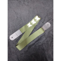 Ремень для гитары MEZZO MZ-RG-5ApButterflyGh, зеленый хаки, аппликация Бабочка