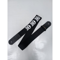 Ремень для гитары MEZZO MZ-RG-5ApJRogerBk, черный, аппликация Веселый Роджер