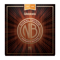 Комплект струн для акустической гитары D'Addario NB1256 Nickel Bronze, Light Top/Med Bottom, 12-56