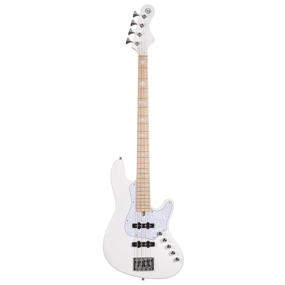 NJS4-WHT Elrick NJS Series Бас-гитара, белая, с чехлом, Cort