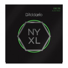 NYXL0838 NYXL Комплект струн для электрогитары, никелированные, Extra Super Light, 08-38, D'Addario