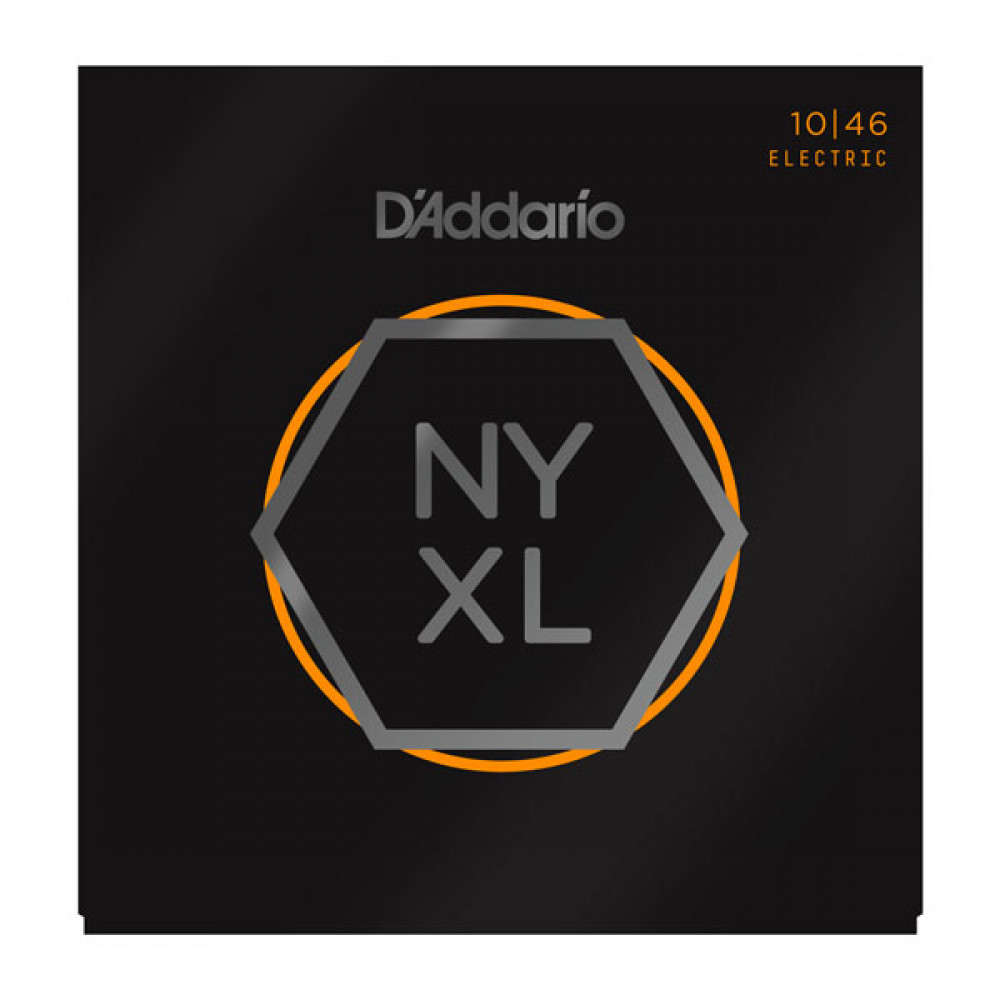 NYXL1046 NYXL Комплект струн для электрогитары, никелированные, Regular Light, 10-46, D'Addario