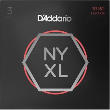 NYXL1052-3P Струны для электрогитары, 3 комплекта, никелированные, Light T/Heavy B, 10-52, D'Addario