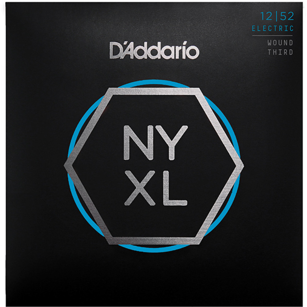 NYXL1252W NYXL Комплект струн для электрогитары, Light, опл.3-ей струны, 12-52, D'Addario 