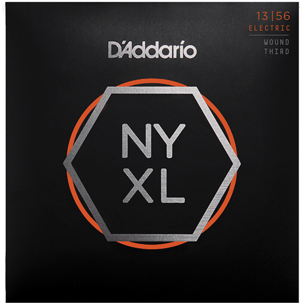 NYXL1356W NYXL Комплект струн для электрогитары, Medium, опл.3-ей струны, 13-56, D'Addario 