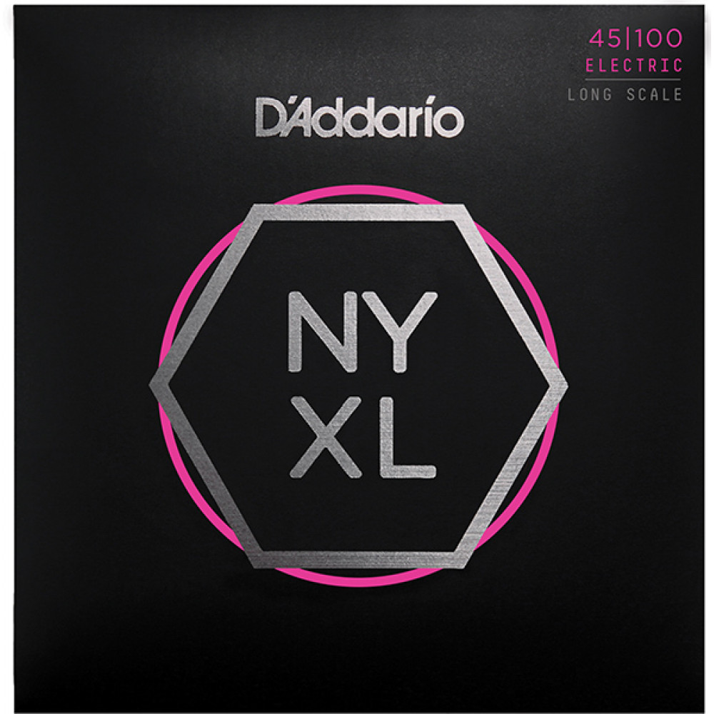 NYXL45100 NYXL Комплект струн для бас-гитары, Long Scale, Regular Light, 45-100, D'Addario 