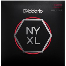 NYXL55110 NYXL Комплект струн для бас-гитары, никелированные, Long Scale, Heavy, 55-110, D'Addario