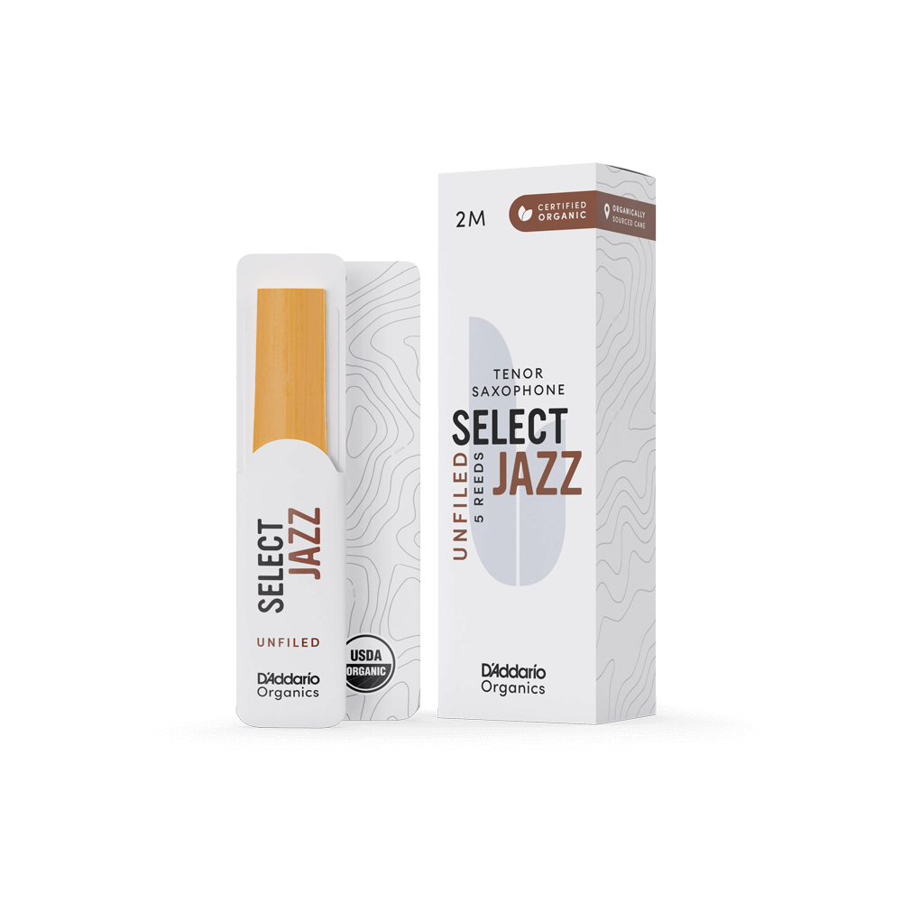 ORRS05TSX2M Organic Select Jazz Unfiled Трости для саксофона тенор, размер 2M, 5шт, D'Addario
