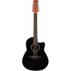 Applause AB2412-5 Balladeer Mid Cutaway Black 12-струнная электроакустическая гитара с вырезом