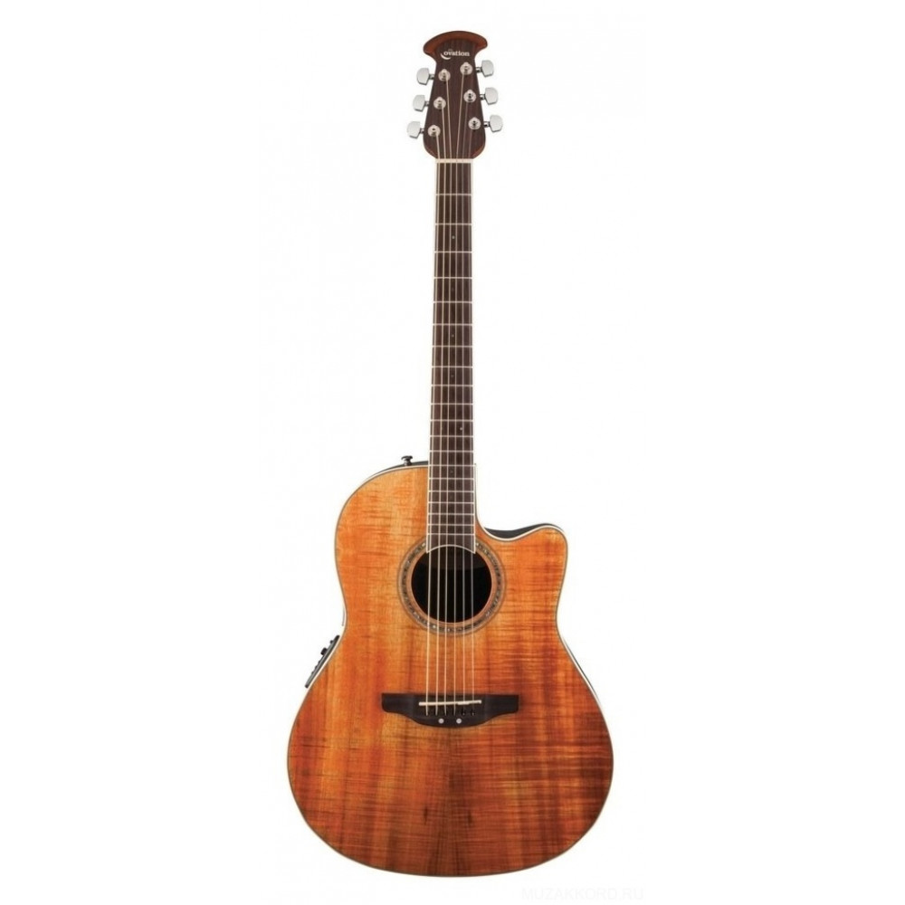 Ovation CS24P-FKOA Celebrity Standard Plus Mid Cutaway Figured Koa гитара электроакустическая с вырезом