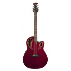 Ovation CE44-RR Celebrity Elite Mid Cutaway Ruby Red электроакустическая гитара