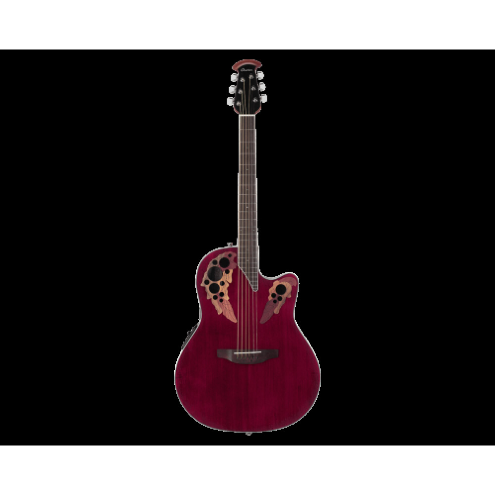 OVATION CE48-RR Celebrity Elite Super Shallow Cutaway Ruby Red гитара электроакустическая