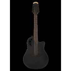 Ovation 2058TX-5 Elite T Deep Contour Cutaway 12-string Black Textured 12 струнная электро-акустическая гитара