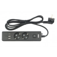 Удлинитель Электрическая мануфактура PC-5B-2M PowerCube, 2 розетки, 3 USB-порта
