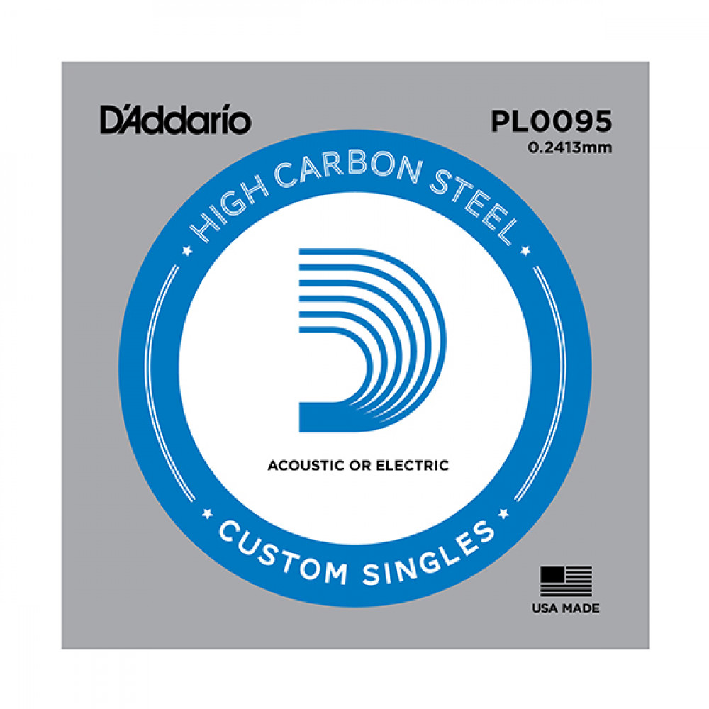 PL0095 Plain Steel Отдельная струна без обмотки, сталь, .0095, D'Addario
