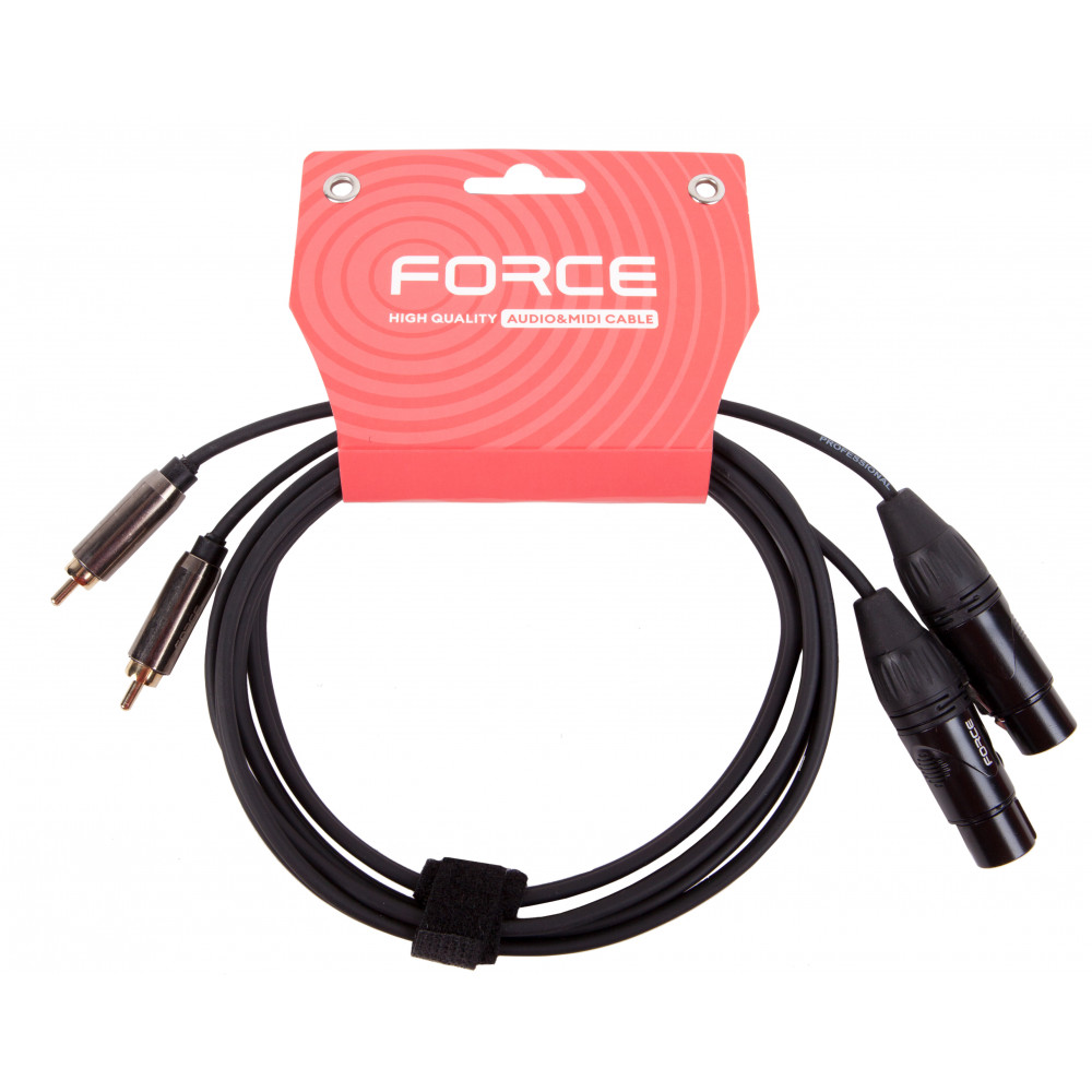 Двойной аудио кабель FORCE FLC-17/2TW (RCA-XLR)