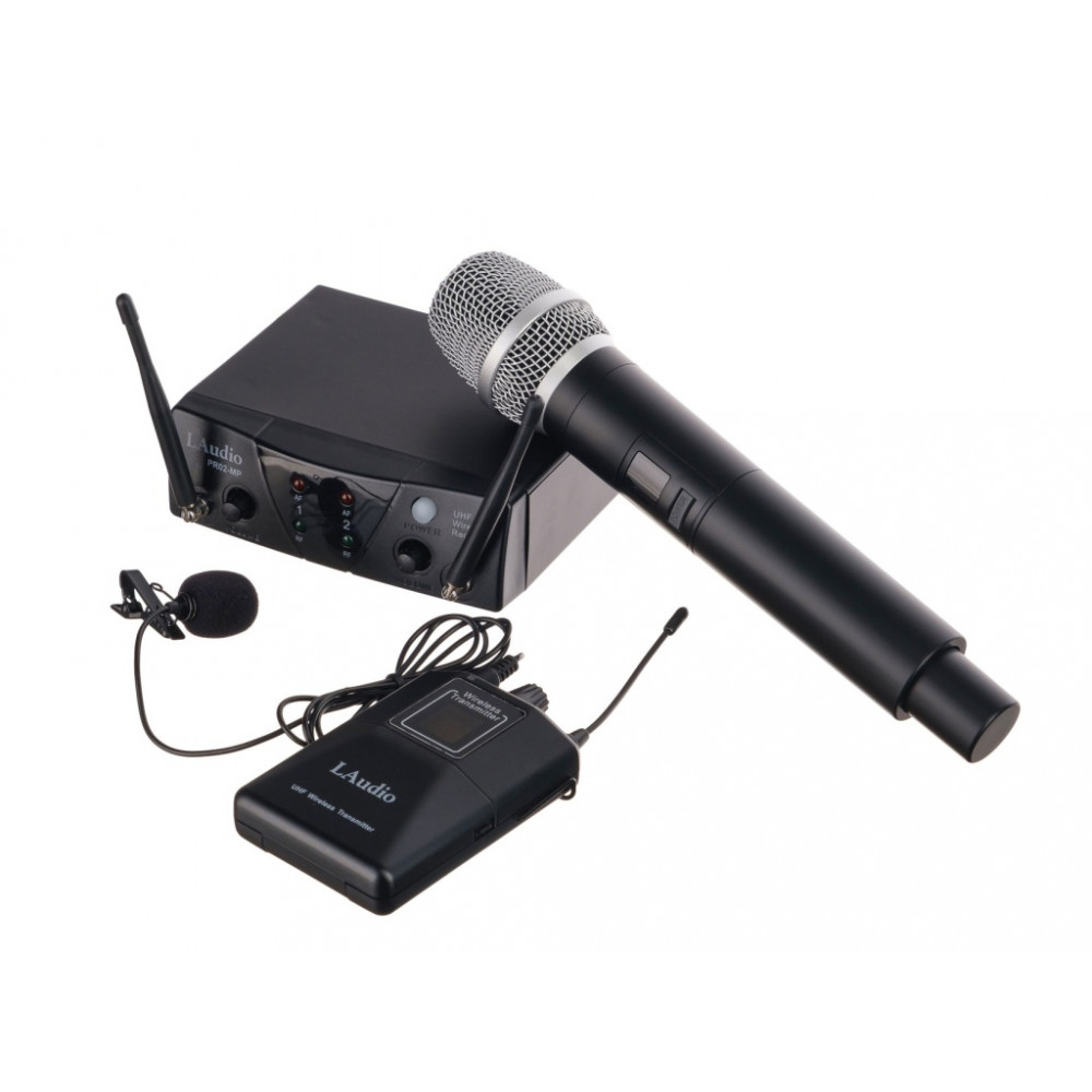 PRO2-MP Двухканальная радиосистема с ручным передатчиком и петличкой, LAudio